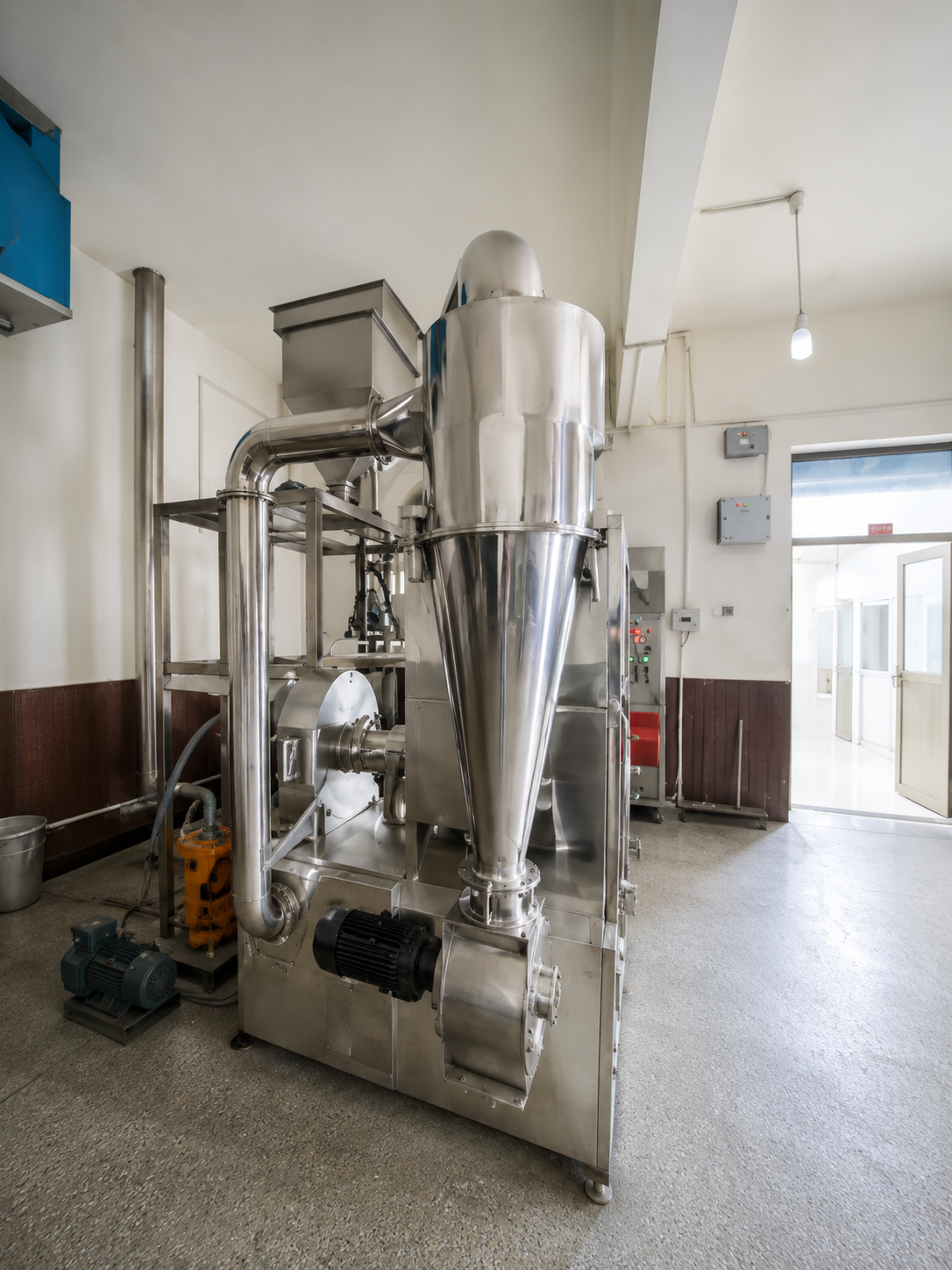 Garlic milling at Yuminaga processing facility